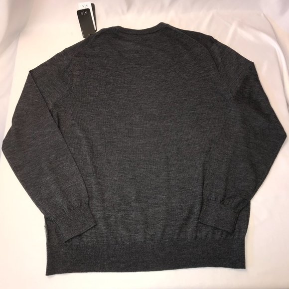 A|X Armani Exchange Men's Sweater Virgin Wool Grey Size 2XL 8NZM3A ZM8AZ NEW $90 - Picture 7 of 13